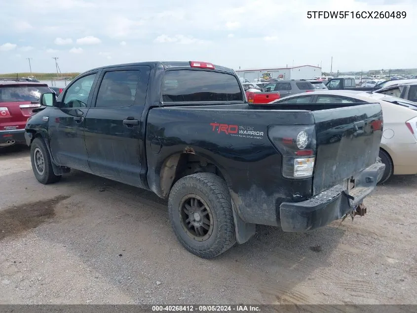 5TFDW5F16CX260489 2012 Toyota Tundra Grade 5.7L V8