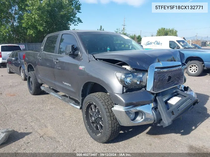 2012 Toyota Tundra Crewmax Sr5 VIN: 5TFEY5F18CX132771 Lot: 40273407