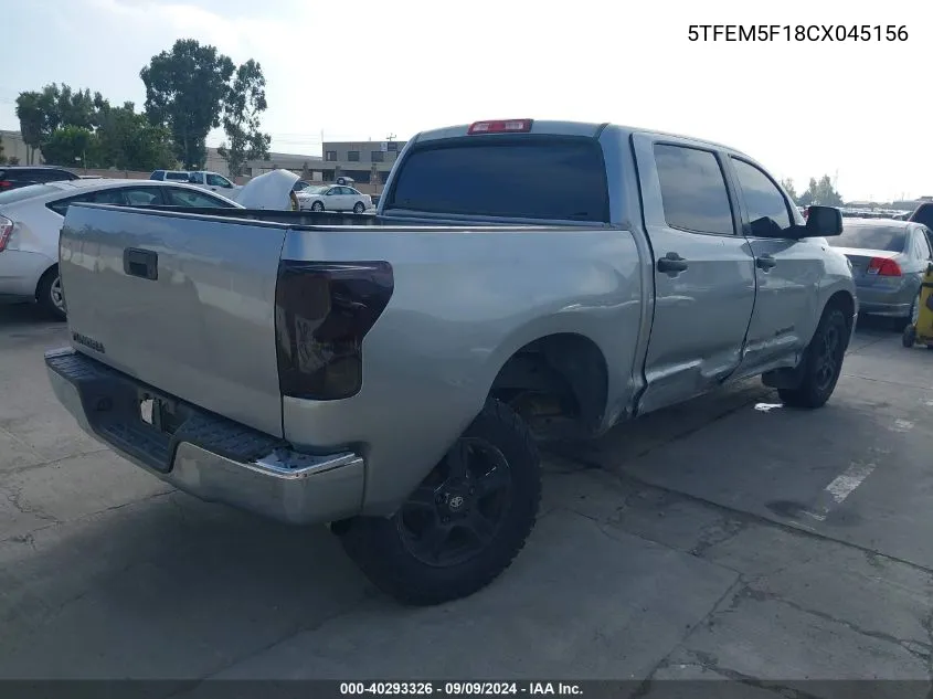 5TFEM5F18CX045156 2012 Toyota Tundra Grade 4.6L V8