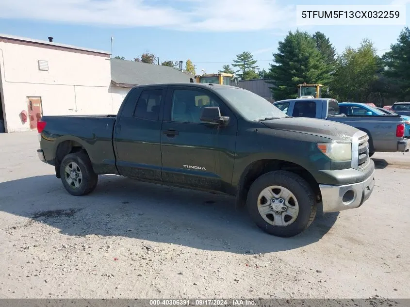 2012 Toyota Tundra Grade 4.6L V8 VIN: 5TFUM5F13CX032259 Lot: 40306391