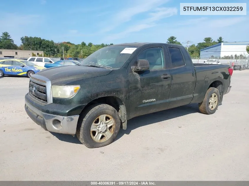 5TFUM5F13CX032259 2012 Toyota Tundra Grade 4.6L V8