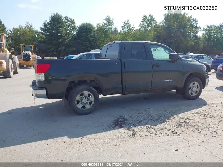 2012 Toyota Tundra Grade 4.6L V8 VIN: 5TFUM5F13CX032259 Lot: 40306391