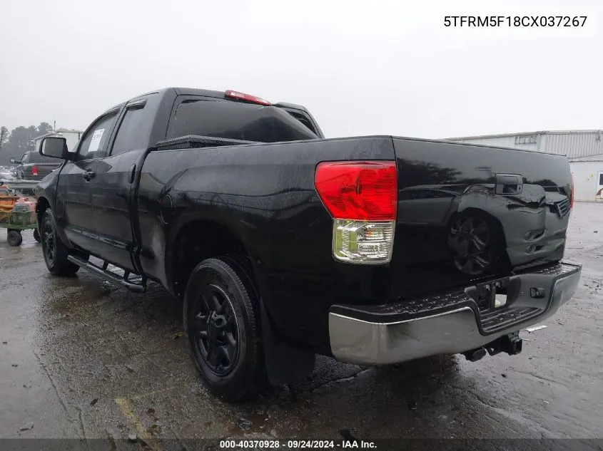 5TFRM5F18CX037267 2012 Toyota Tundra Grade 4.6L V8