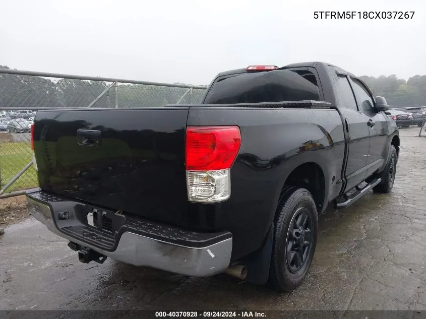 5TFRM5F18CX037267 2012 Toyota Tundra Grade 4.6L V8