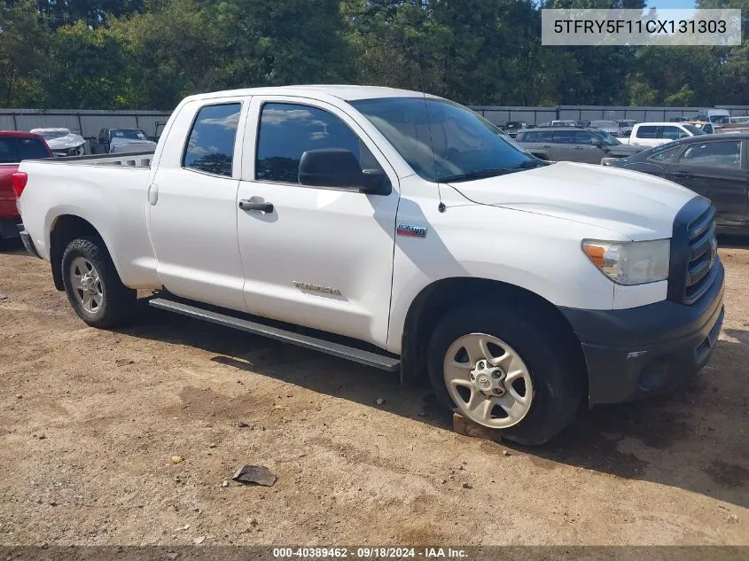 2012 Toyota Tundra Grade 5.7L V8 VIN: 5TFRY5F11CX131303 Lot: 40389462