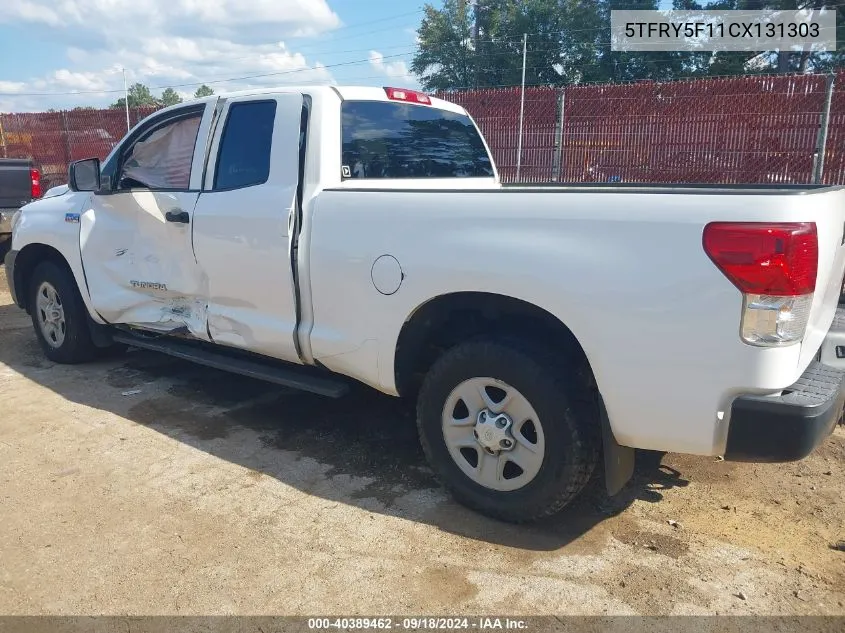 2012 Toyota Tundra Grade 5.7L V8 VIN: 5TFRY5F11CX131303 Lot: 40389462