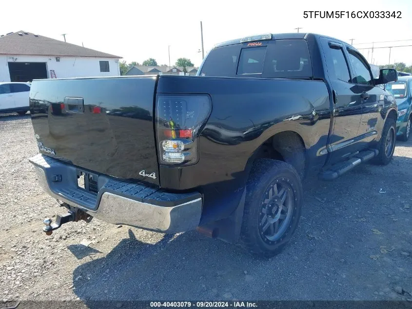 5TFUM5F16CX033342 2012 Toyota Tundra Grade 4.6L V8