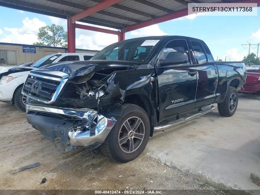 2012 Toyota Tundra Grade 5.7L V8 VIN: 5TFRY5F13CX117368 Lot: 40412474