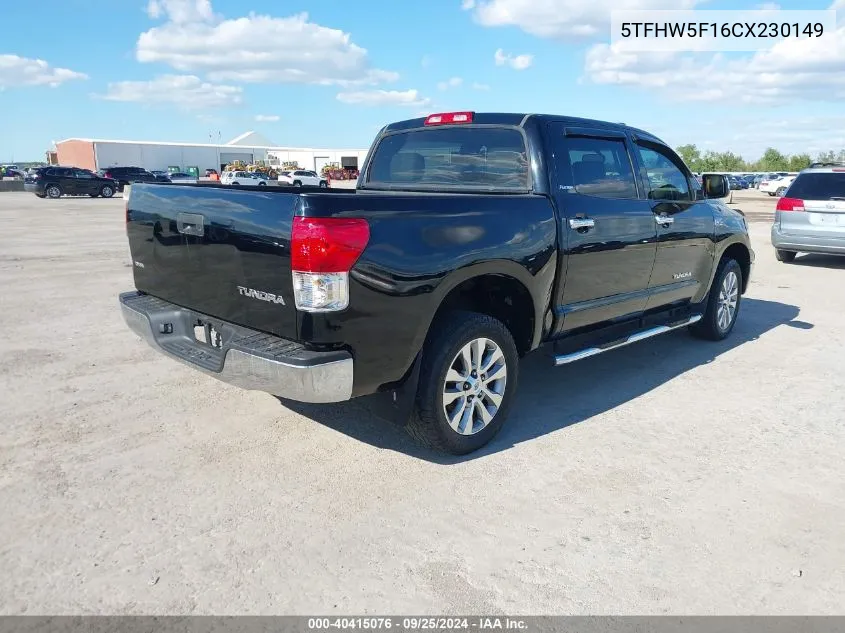 5TFHW5F16CX230149 2012 Toyota Tundra Limited 5.7L V8