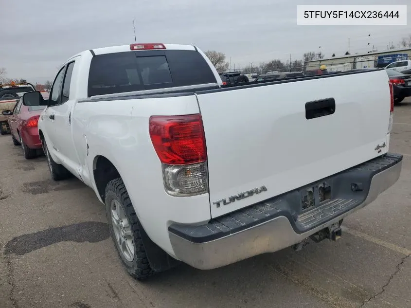 2012 Toyota Tundra Grade 5.7L V8 VIN: 5TFUY5F14CX236444 Lot: 40417863