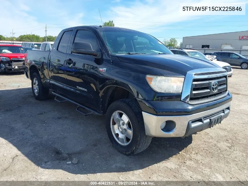 2012 Toyota Tundra Grade 5.7L V8 VIN: 5TFUW5F15CX225846 Lot: 40422531