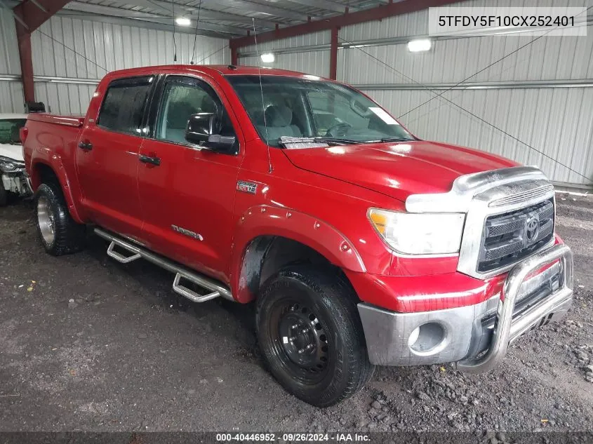 2012 Toyota Tundra Grade 5.7L V8 VIN: 5TFDY5F10CX252401 Lot: 40446952