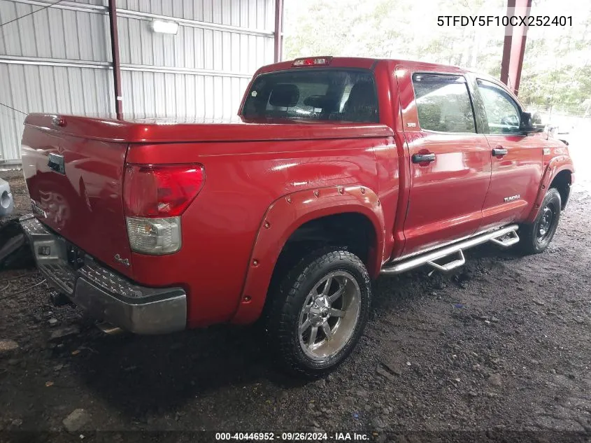 5TFDY5F10CX252401 2012 Toyota Tundra Grade 5.7L V8