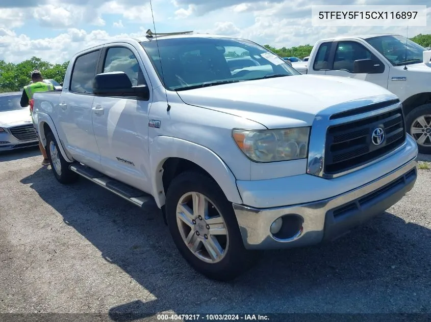 2012 Toyota Tundra Grade 5.7L V8 VIN: 5TFEY5F15CX116897 Lot: 40479217