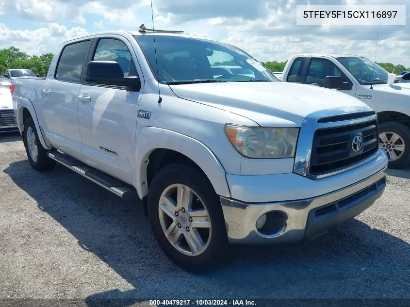 2012 Toyota Tundra Grade 5.7L V8 VIN: 5TFEY5F15CX116897 Lot: 40479217