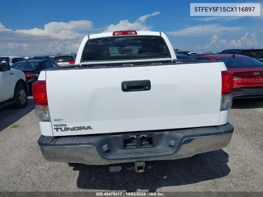 2012 Toyota Tundra Grade 5.7L V8 VIN: 5TFEY5F15CX116897 Lot: 40479217