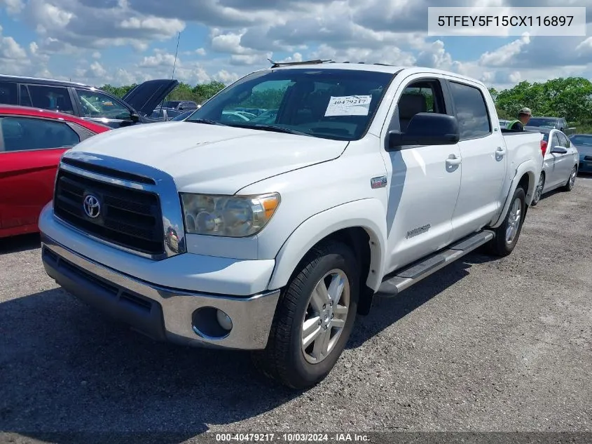 2012 Toyota Tundra Grade 5.7L V8 VIN: 5TFEY5F15CX116897 Lot: 40479217