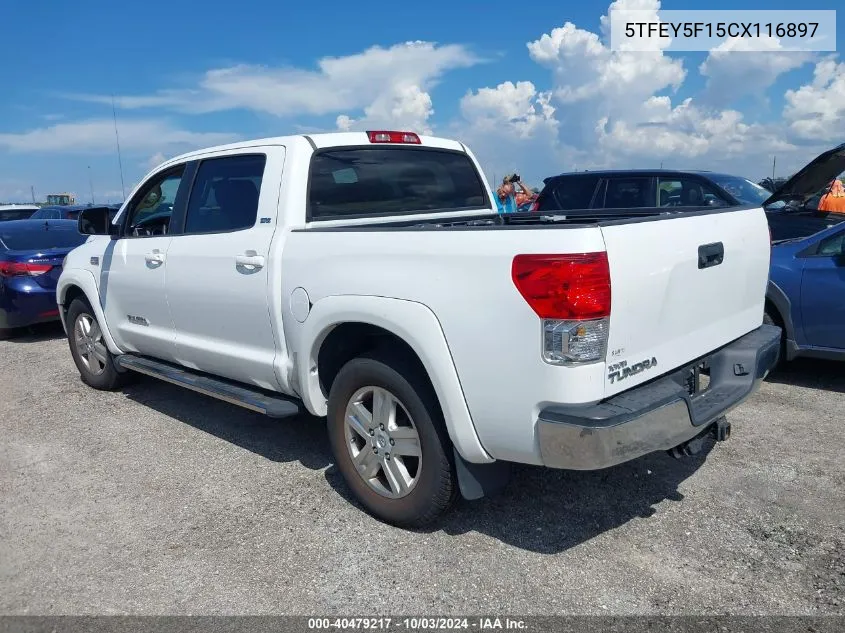 2012 Toyota Tundra Grade 5.7L V8 VIN: 5TFEY5F15CX116897 Lot: 40479217