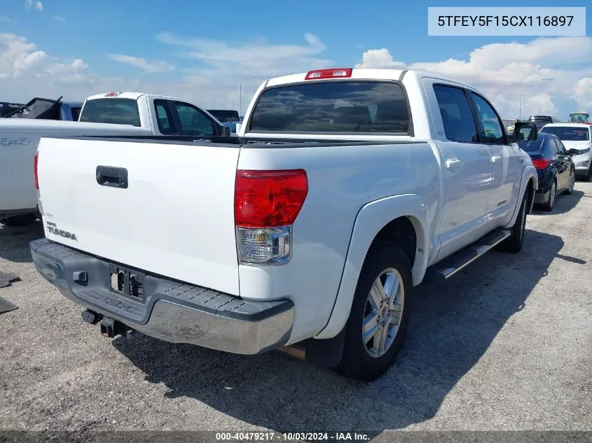 2012 Toyota Tundra Grade 5.7L V8 VIN: 5TFEY5F15CX116897 Lot: 40479217