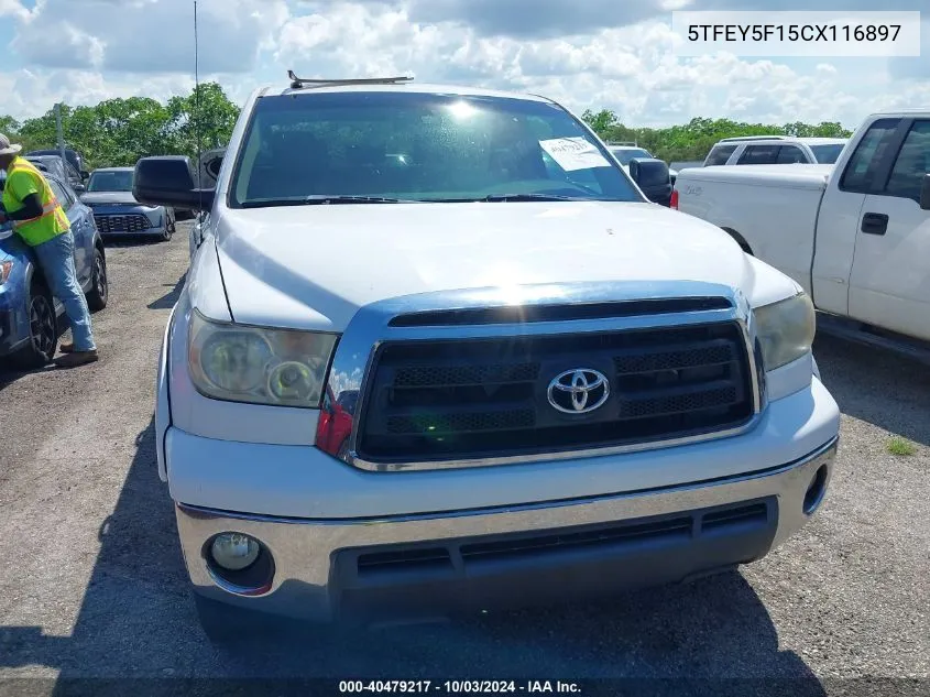 5TFEY5F15CX116897 2012 Toyota Tundra Grade 5.7L V8