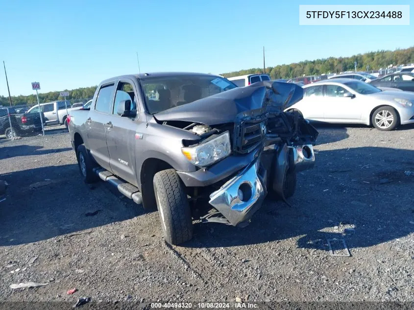 2012 Toyota Tundra Crewmax Sr5 VIN: 5TFDY5F13CX234488 Lot: 40494320