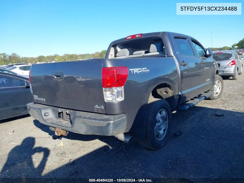 2012 Toyota Tundra Crewmax Sr5 VIN: 5TFDY5F13CX234488 Lot: 40494320