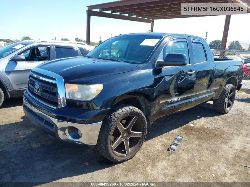 2012 Toyota Tundra Grade 4.6L V8 VIN: 5TFRM5F16CX036845 Lot: 40499260