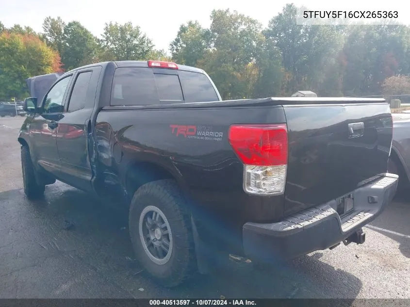 5TFUY5F16CX265363 2012 Toyota Tundra Grade 5.7L V8