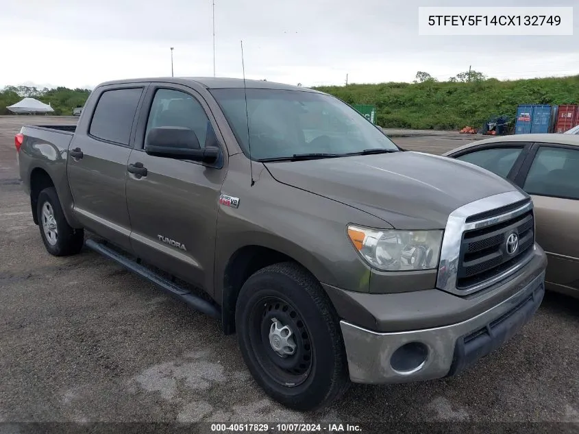 2012 Toyota Tundra Grade 5.7L V8 VIN: 5TFEY5F14CX132749 Lot: 40517829