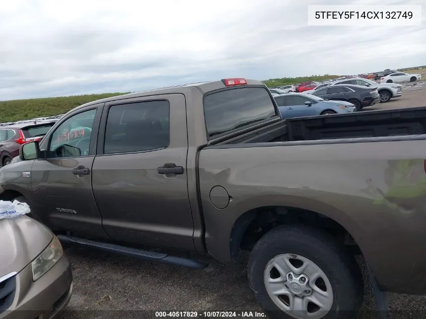 5TFEY5F14CX132749 2012 Toyota Tundra Grade 5.7L V8