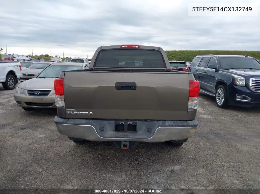 5TFEY5F14CX132749 2012 Toyota Tundra Grade 5.7L V8