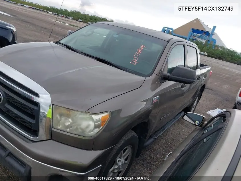 2012 Toyota Tundra Grade 5.7L V8 VIN: 5TFEY5F14CX132749 Lot: 40517829