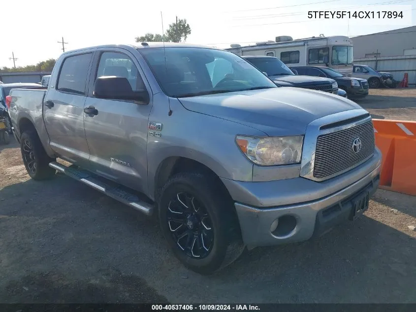 2012 Toyota Tundra Grade 5.7L V8 VIN: 5TFEY5F14CX117894 Lot: 40537406