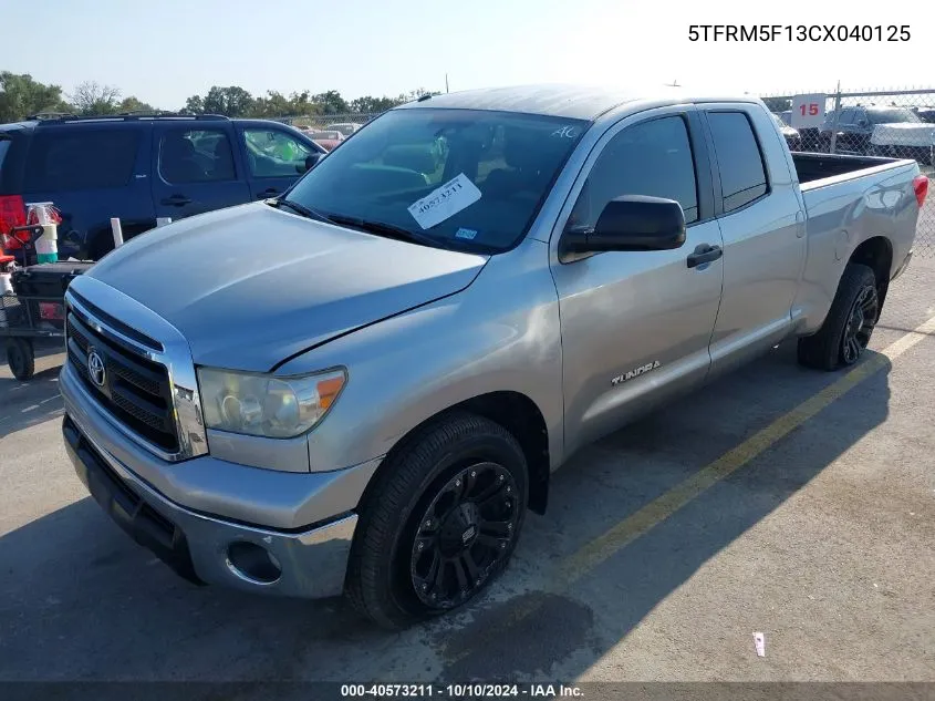 5TFRM5F13CX040125 2012 Toyota Tundra Grade 4.6L V8