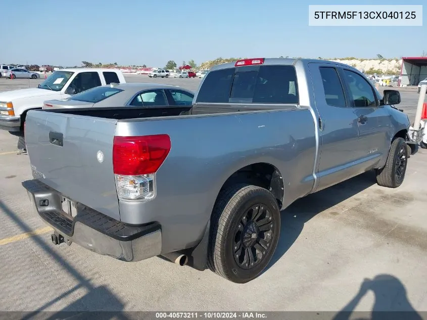 5TFRM5F13CX040125 2012 Toyota Tundra Grade 4.6L V8