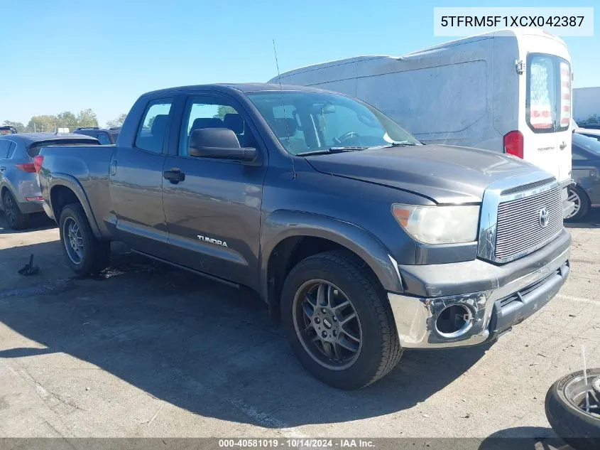 5TFRM5F1XCX042387 2012 Toyota Tundra Grade 4.6L V8