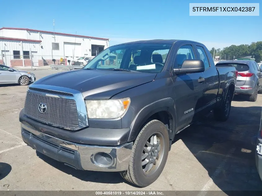 5TFRM5F1XCX042387 2012 Toyota Tundra Grade 4.6L V8