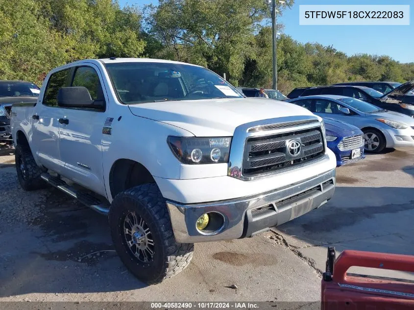 5TFDW5F18CX222083 2012 Toyota Tundra Grade 5.7L V8