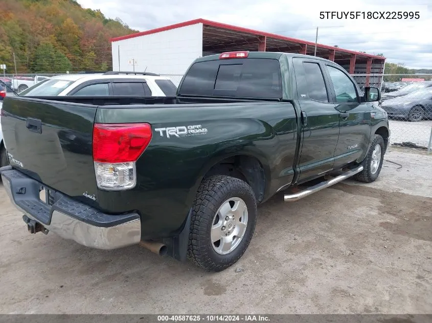 5TFUY5F18CX225995 2012 Toyota Tundra Grade 5.7L V8