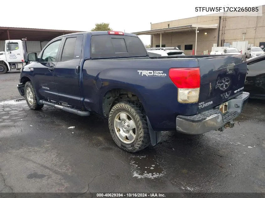 5TFUW5F17CX265085 2012 Toyota Tundra Grade 5.7L V8