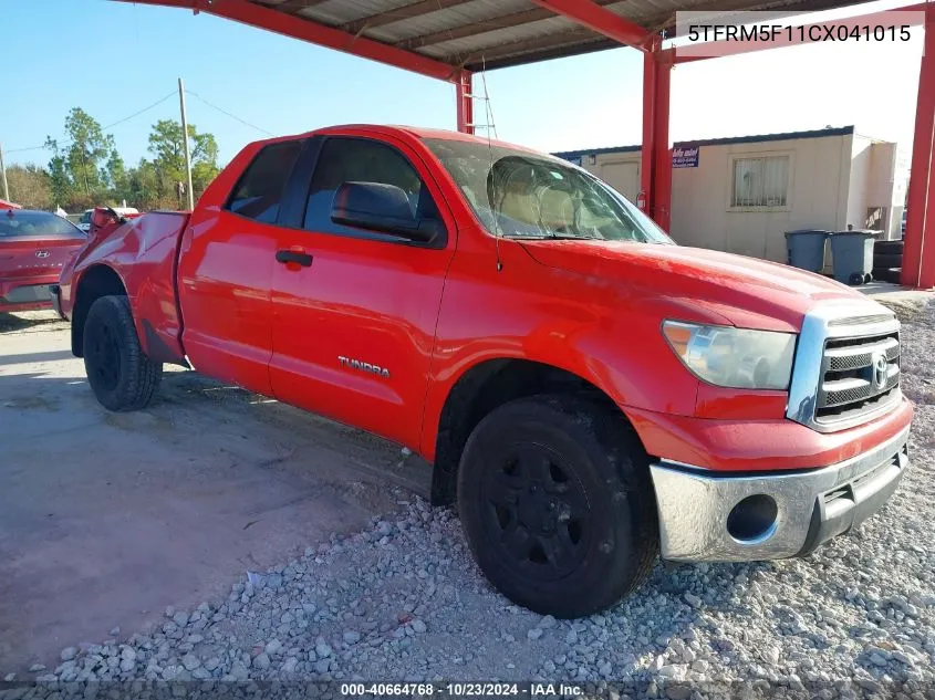 2012 Toyota Tundra Grade 4.6L V8 VIN: 5TFRM5F11CX041015 Lot: 40664768