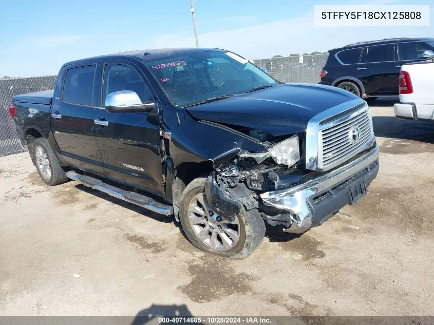 2012 Toyota Tundra Limited 5.7L V8 VIN: 5TFFY5F18CX125808 Lot: 40714665