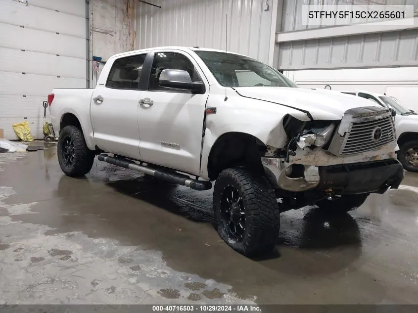 2012 Toyota Tundra Limited 5.7L V8 VIN: 5TFHY5F15CX265601 Lot: 40716503