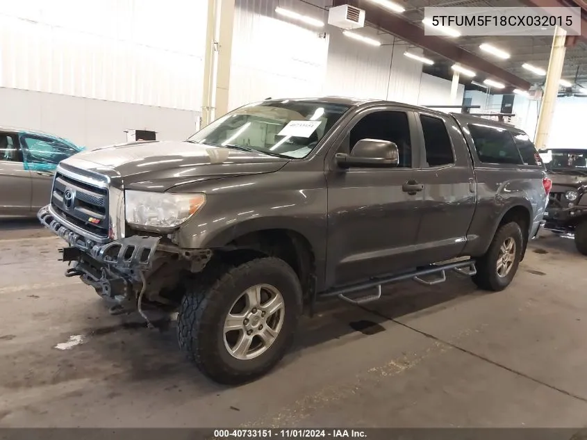 5TFUM5F18CX032015 2012 Toyota Tundra Grade 4.6L V8