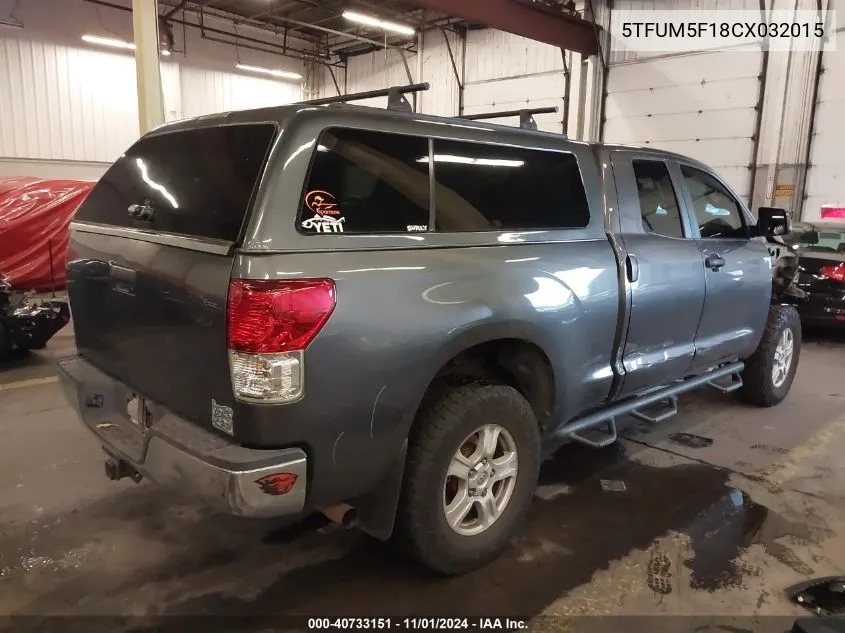 5TFUM5F18CX032015 2012 Toyota Tundra Grade 4.6L V8