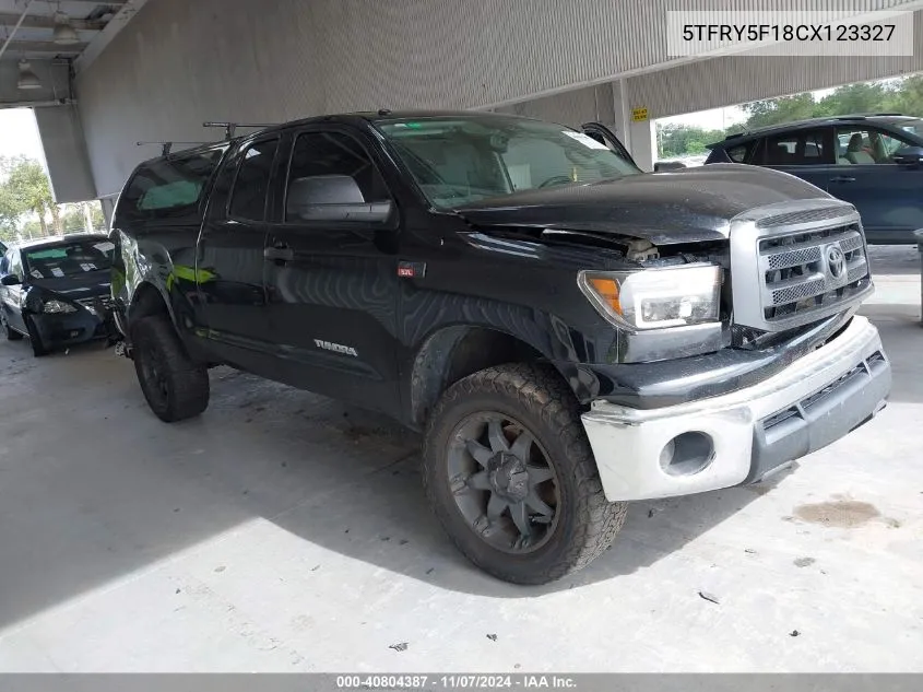 2012 Toyota Tundra Grade 5.7L V8 VIN: 5TFRY5F18CX123327 Lot: 40804387