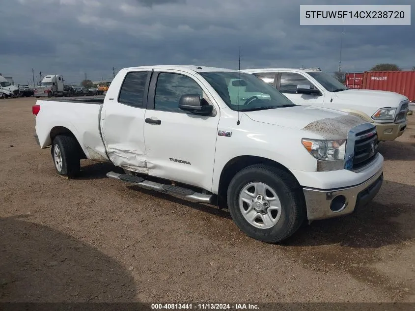 2012 Toyota Tundra Grade 5.7L V8 VIN: 5TFUW5F14CX238720 Lot: 40813441