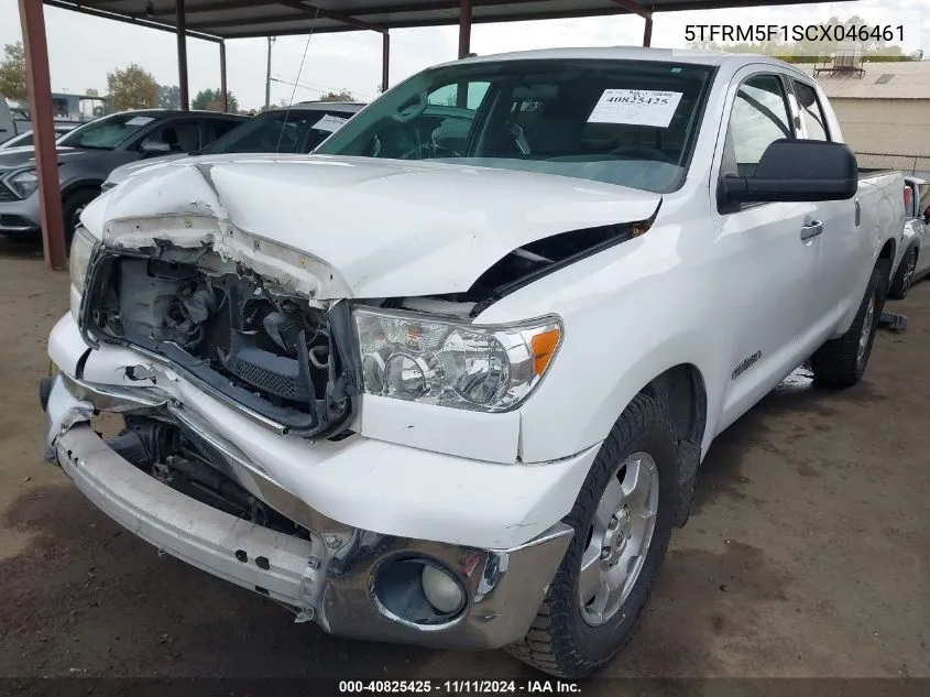 2012 Toyota Tundra Grade 4.6L V8 VIN: 5TFRM5F1SCX046461 Lot: 40825425