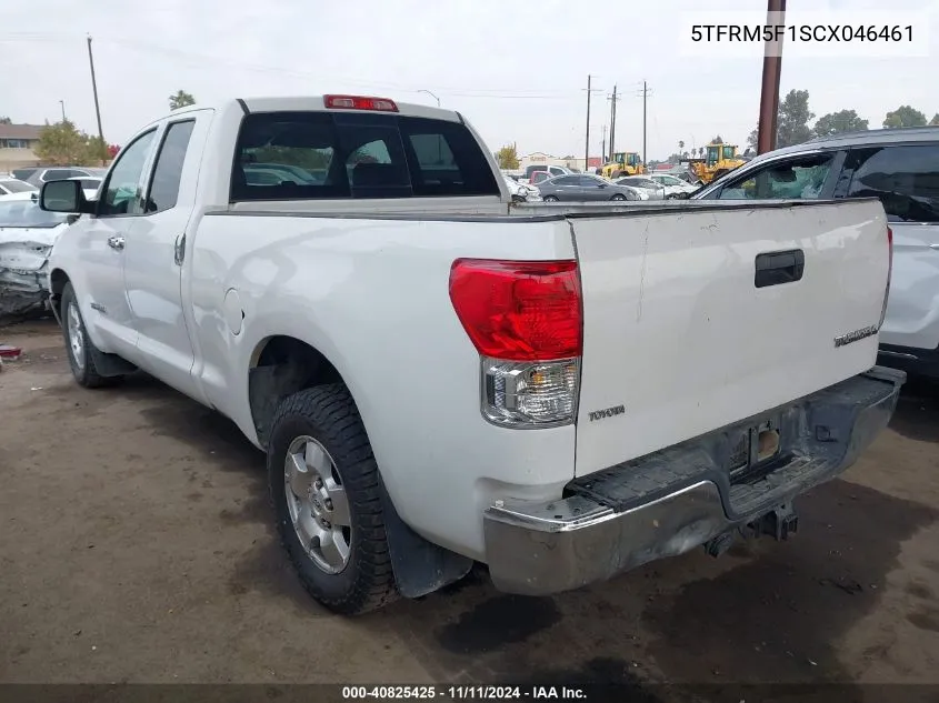 2012 Toyota Tundra Grade 4.6L V8 VIN: 5TFRM5F1SCX046461 Lot: 40825425