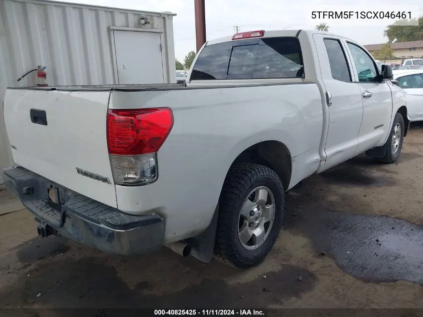 2012 Toyota Tundra Grade 4.6L V8 VIN: 5TFRM5F1SCX046461 Lot: 40825425